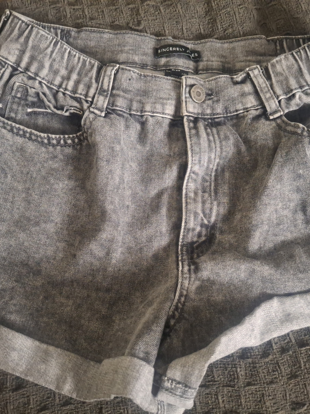 Sincerely Jules Washed Gray Denim Jean Shorts